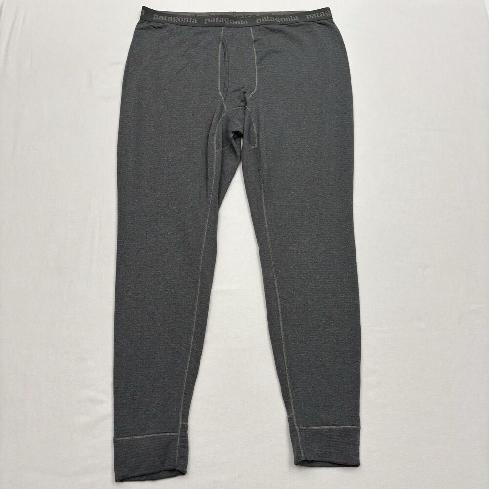 Patagonia Capilene Baselayer Thermal Weight Bottoms Mens XXL Grey Polartec